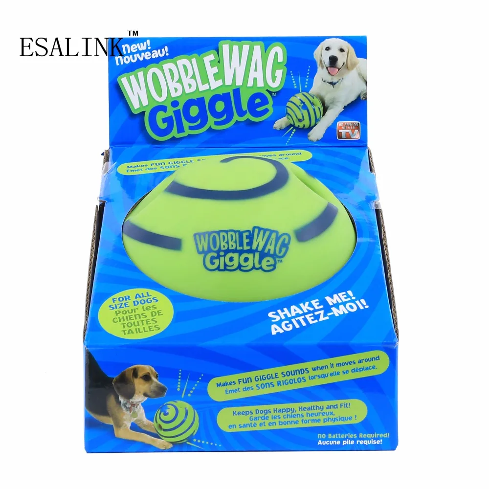 

Hot Popular Interesting Ecofriendly Wobble Wag Giggle Ball Dog Cats Play Training Pets Sound Ball fun dog toys