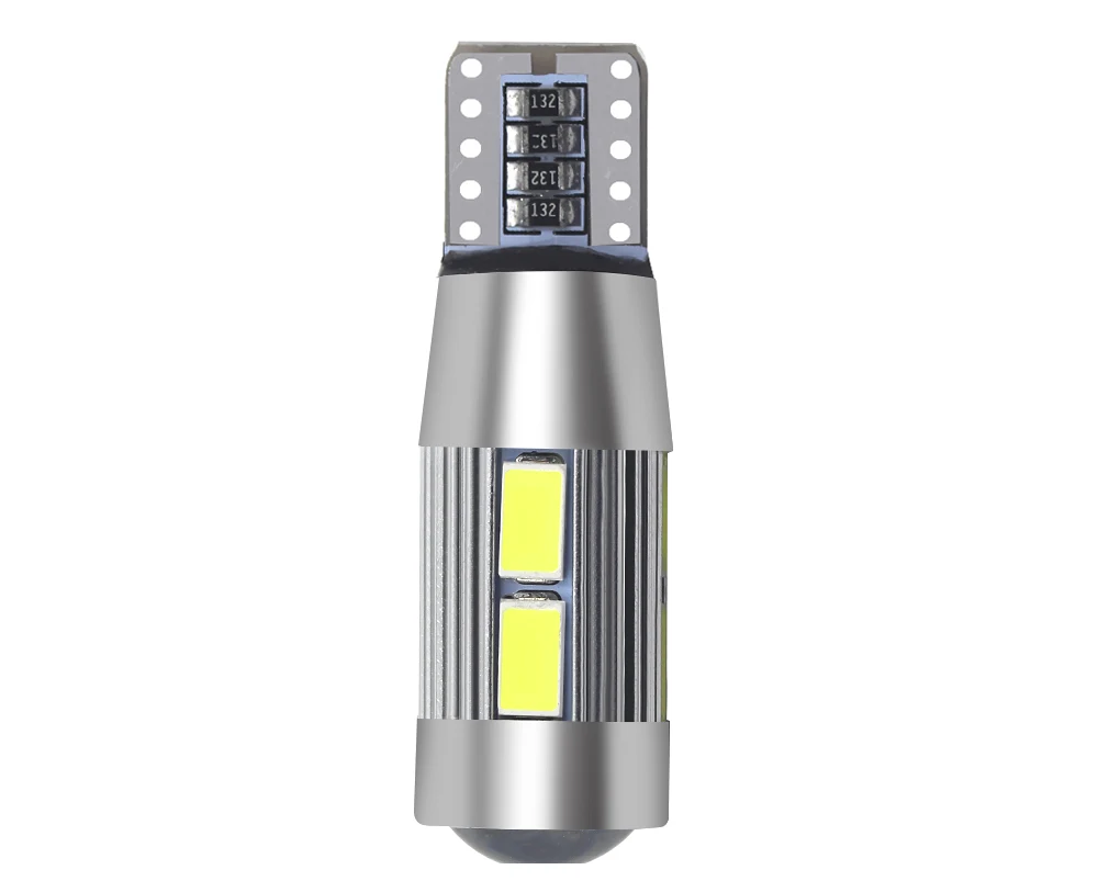 2x T10 W5W Автомобильный светодиодный сигнальный лампочка Canbus Авто интерьерный светильник для Чтения номерного знака Поворотная клиновидная сторона стояночный задний тормозной фонарь 10SMD