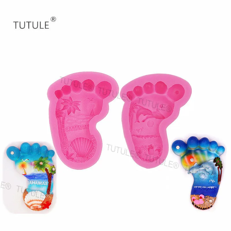 

Gadgets-Beach Feet-Micro Foods,Foot Palm,Shell Sea Heart,Fish,Silicone Mould-DIYManual KitchenBakingToolsLiquidSilicone Mould