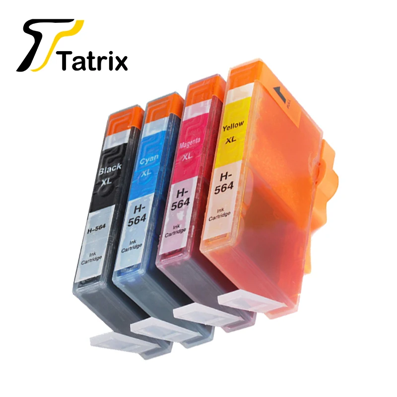 Tatrix 4PK для HP564XL принтера HP564 картридж HP C5324 C5370 C5373 C5380 C5383 C5388 C5390 5525 6510 C410a|ink cartridge|hp