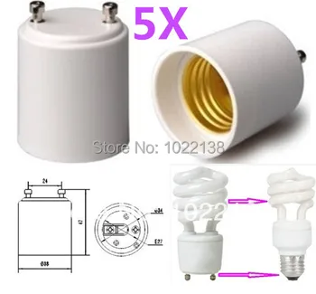 

GU24 to E27/E26 LED Light Bulb Lamp Holder Socket Adapter Converter Free Shipping With Tracking No.