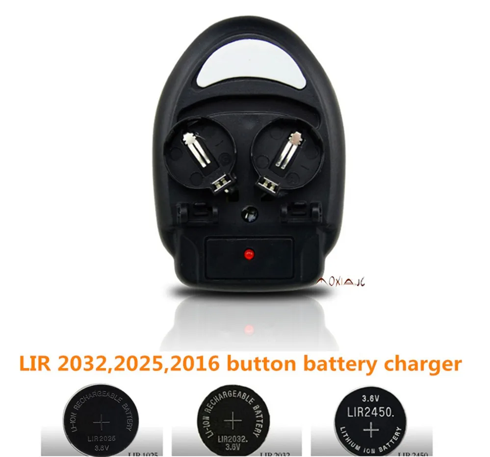 1 шт. LIR2032/2025/ Перезаряжаемые монета кнопочная ячейка Батарея Зарядное устройство