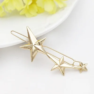 flapper headband HOT Woman Alloy Geometric Hair Accessories Triangle Hair Clip Pin Metal Hairband Moon Circle Hairgrip Barrette Girls Holder ladies head wraps Hair Accessories