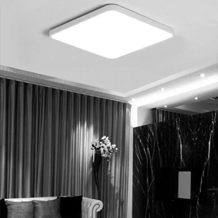 Светодиодный потолочный светильник из акрила, супертонкие лампы для спальни, балконов, светильник с алюминиевой рамой MAL999