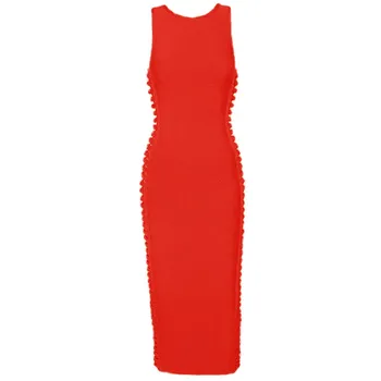

vestidos 2016 New Arrivals HL Bandage Dress Orange White Kimkardashian Dress Bandage Black Midi Dress Bodycon NudeWhiteRed