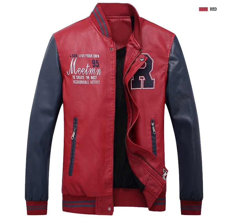 BOLUBAO новые зимние мужские кожаные куртки модные кожаные куртки с длинными рукавами с буквенным принтом Мужские повседневные кожаные куртки