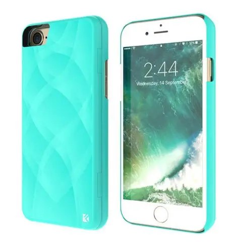 Роскошный флип-зеркальный чехол FLOVEME для iPhone XS Max XR X с рисунком воды, задняя крышка для iPhone 8 7 6S 6 Plus, чехол для телефона, Capa - Цвет: Mint