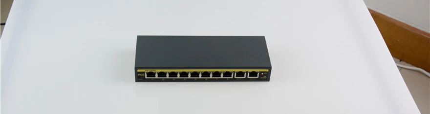 Ip-камера 8 портов 10/100 Мбит/с POE коммутатор POE8808P 100 м расстояние DC48V или DC 52 в 2.3A Выходная Мощность IEEE 802.3af