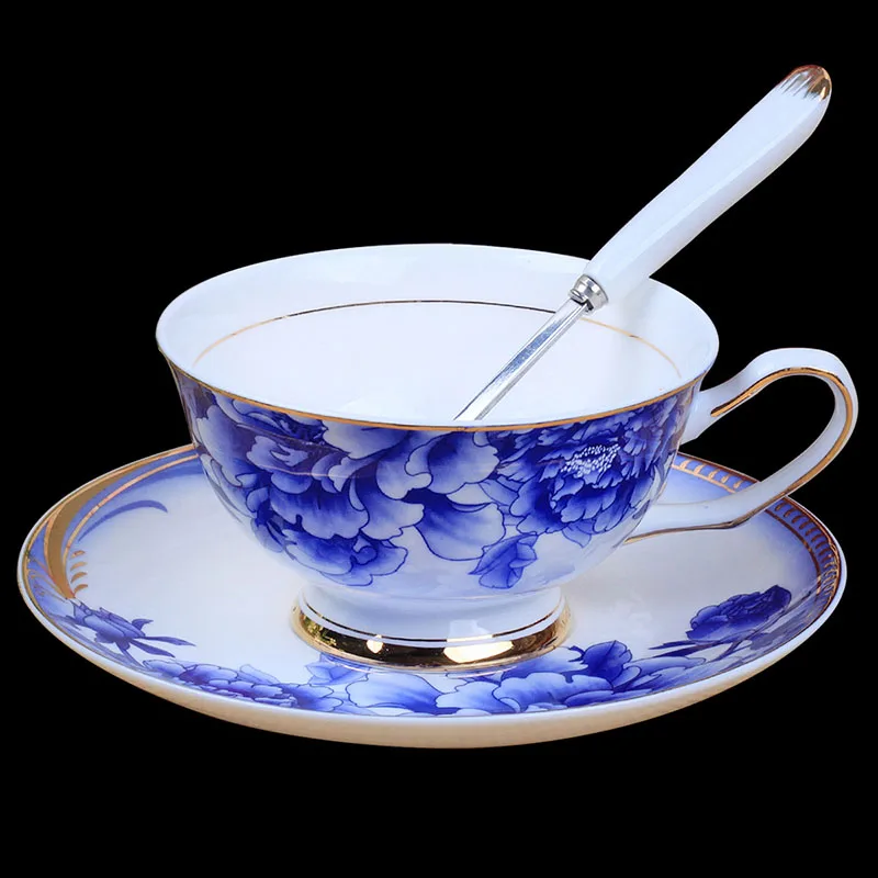 GLLead китайский стиль синий и белый фарфор чайная чашка с блюдцем высшего класса керамические кофейные чашки Китай чайная чашка из селадона набор