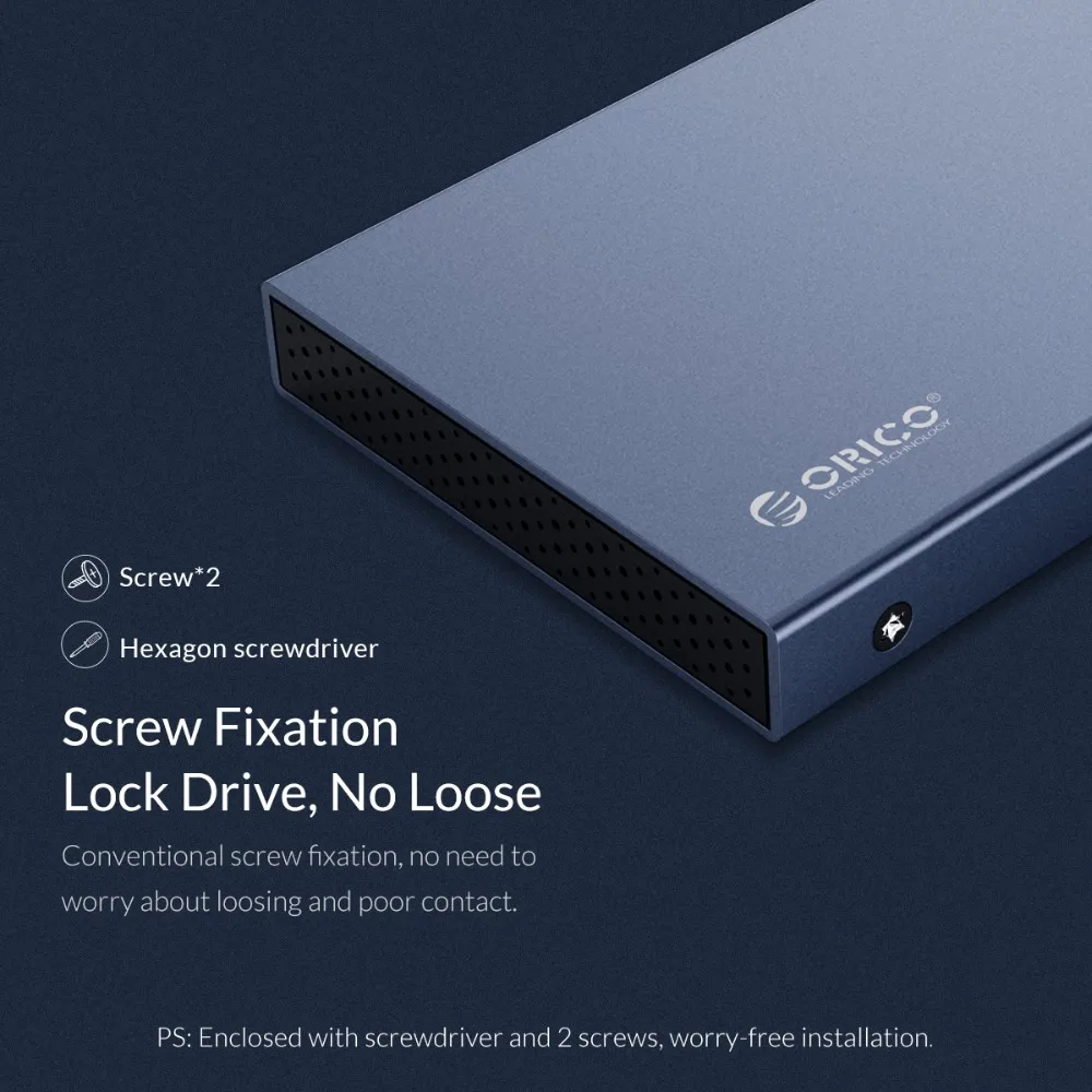 ORICO 2.5'' SATA to USB 3.1 Type C Gen 2 External Hard Drive Enclosure Aluminum 4TB Hard Disk Drive Box For Samsung Seagate SSD