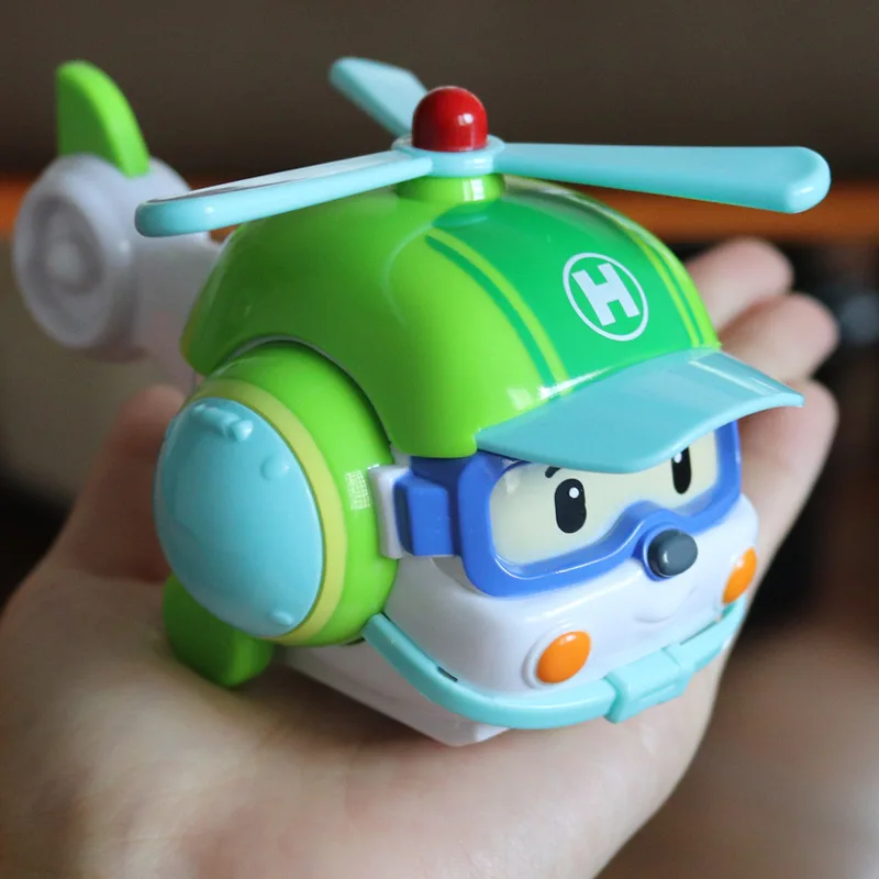 4 шт. Мальчик Poli RoboCar Poli инерционная машина Корея детские игрушки трансформация Аниме Фигурки игрушки для детей Playmobil