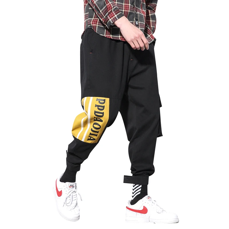 

Casual Sport Cargo Pants men printed Letter pencil Pants Men Pocket Streetwear Hip Hop Long Trousers Fashion Summer pants