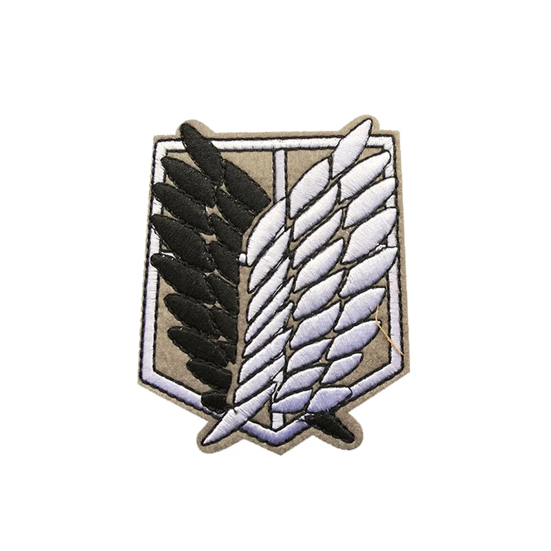 

Cartoon Giant Investigation team Free Wing Iron On Anime Attack On Titan Embroidered Clothes DIY Patch For Clothing Girls Boys