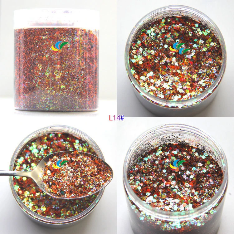 28 Colors Nail Glitter Mixed(50g bag1.76oz Grab Bag, Chunky Blend Glitter, Mixed Size Chunky Mix, Polyester Glitter Mixes,MT01