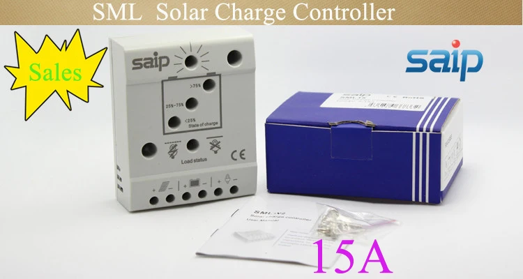 

Low Shipping Cost Price Hot Sale 12/24V Fully Electronocal Efficient LED PWM Solar Panel System Charge Controller 12V SML 15A