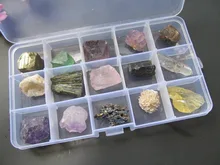 Mineral group company natural crystal original 15 kinds of stones rock specimens natural stones and minerals Home Decorations