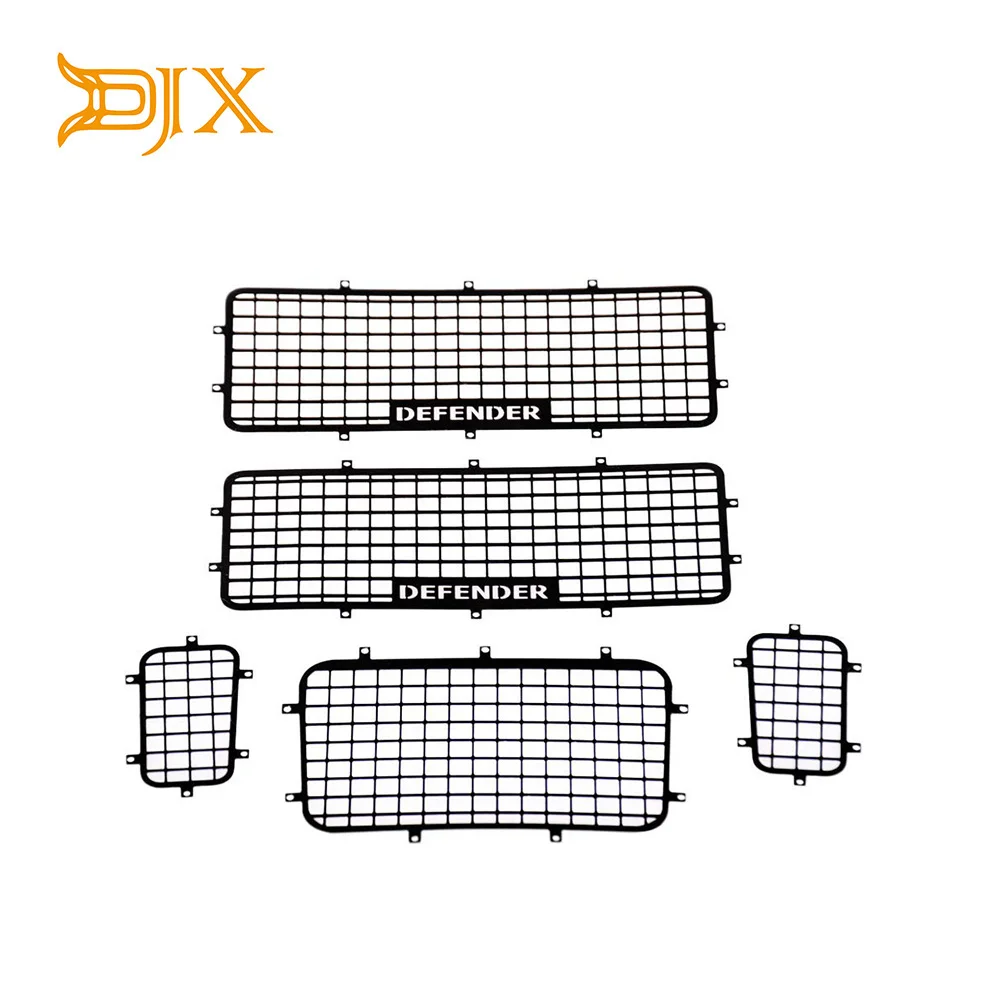 DJX 5PCS TRX4 Metal Window Mesh Protective Net DEFENDER Logo for 1/10 RC Crawler Car Traxxas TRX-4 Accessories | Игрушки и хобби