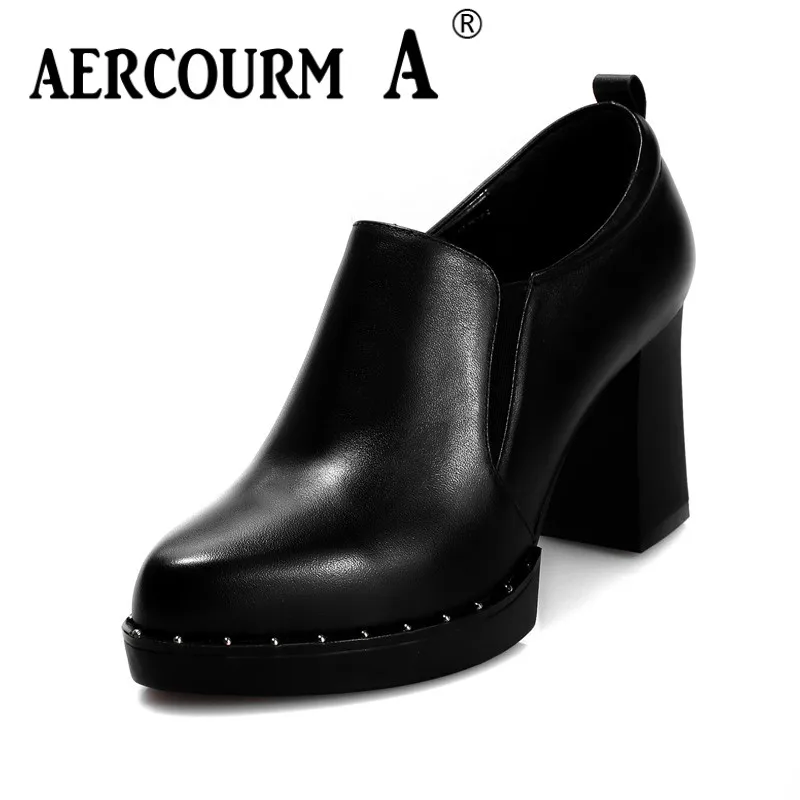 

Aercourm A New Women Shoes Spring Autumn Casual High-heeled Women Shoes Sexy Thick Heels Platform Pumps Black Red Size 34-39