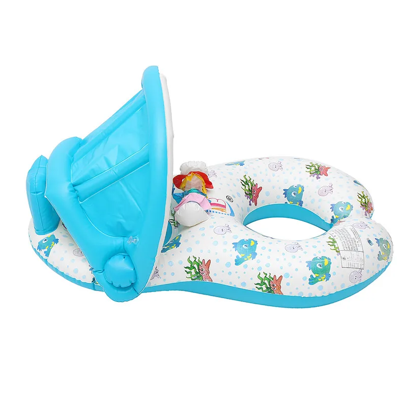 Baby-Pool-Float-Swimming-Neck-Ring-With-Subshade-Mother-And-Children-Swim-Circle-Inflatable-Safety-Swimming (2)