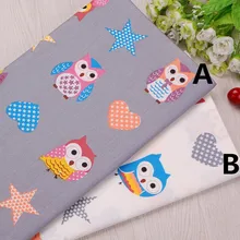 160 см* 50 см цветная хлопковая ткань с изображением совы, материал для детского шитья, белье для новорожденных, постельные принадлежности, ткань для рукоделия, Лоскутная Ткань