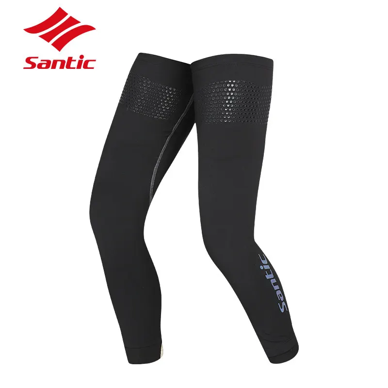 

Santic 1 Pair Cycling Leg Warmers Outdoor Sports Autumn Winter Warm Leg Sleeve Knee Warmers Anti-UV Running Gambali Ciclismo