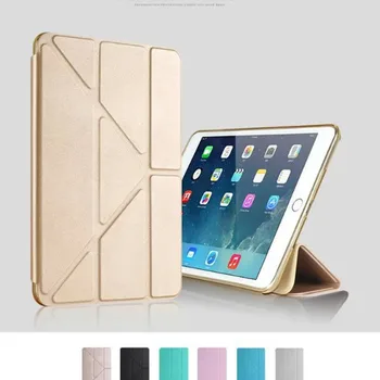 

Ultra Thin Design For iPad Mini 1 2 3 Case with Silicone Soft Back Multi-fold PU Leather Smart Cover for iPad Mini 1 2 3 Case