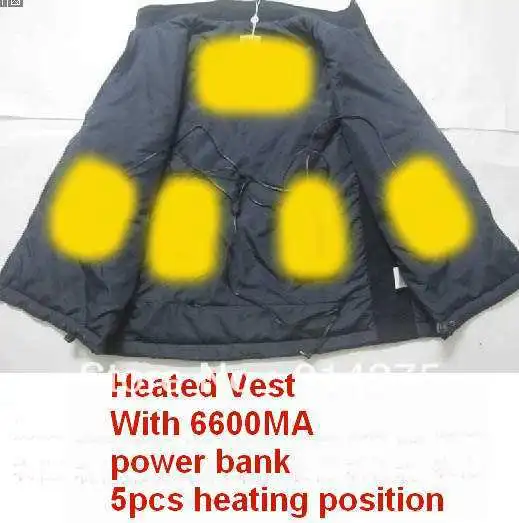 free shipping 1pieces/lot Mobile Warming Classic Heated Vest Gunmetal Size Medium |