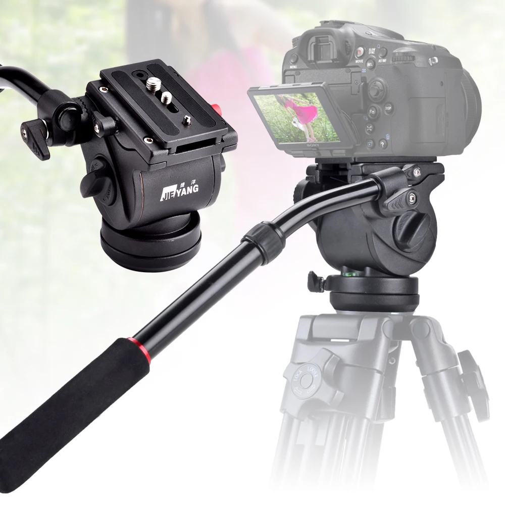

JIEYANG JY0506H Load 4KG Video Camera Tripod Action Damping Fluid Head for DSLR Shooting Filming P0014791