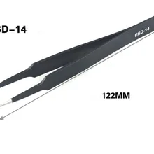 ESD-14 122 мм Антистатическая прямая законцовка щипцы прецизионные паяльные пинцеты набор электронный ЭСР инструмент для пинцета
