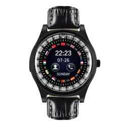 Новые смарт часы телефон кожа круглые наручные часы с сенсорным экраном с sim-картой слот HD камера бизнес Bluetooth спортивные умные часы