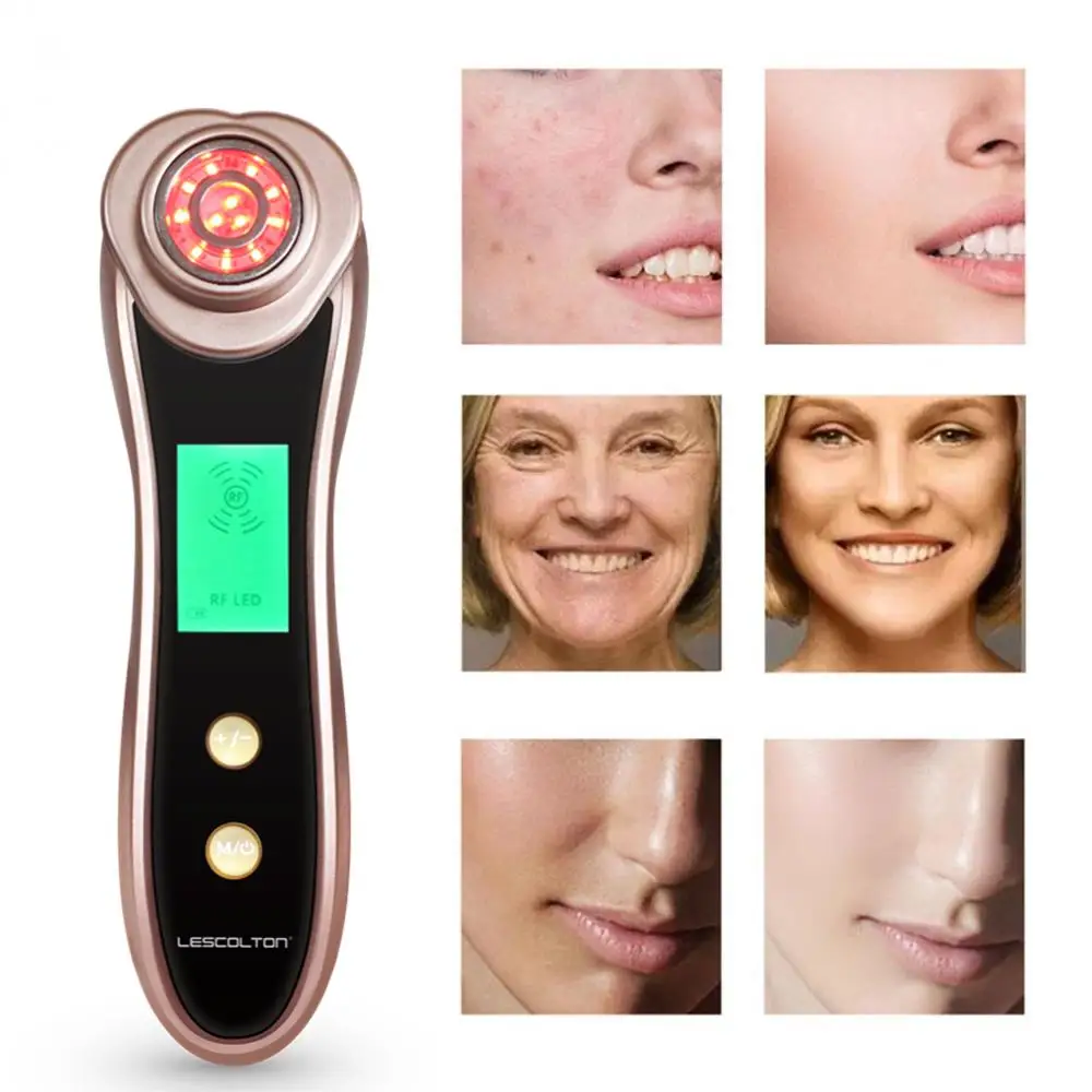 

Ultrasonic RF EMS Microcurrent Beauty Equipment Face Lift Skin Care Cleansing LED Light Vibration Home RF Beauty Device Machine