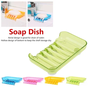 

Drain Rack Flexible Waterfall Soap Holder Tray Drain Holder Bathroom Shower Soap Dish Tray Storage Four Color For Choose