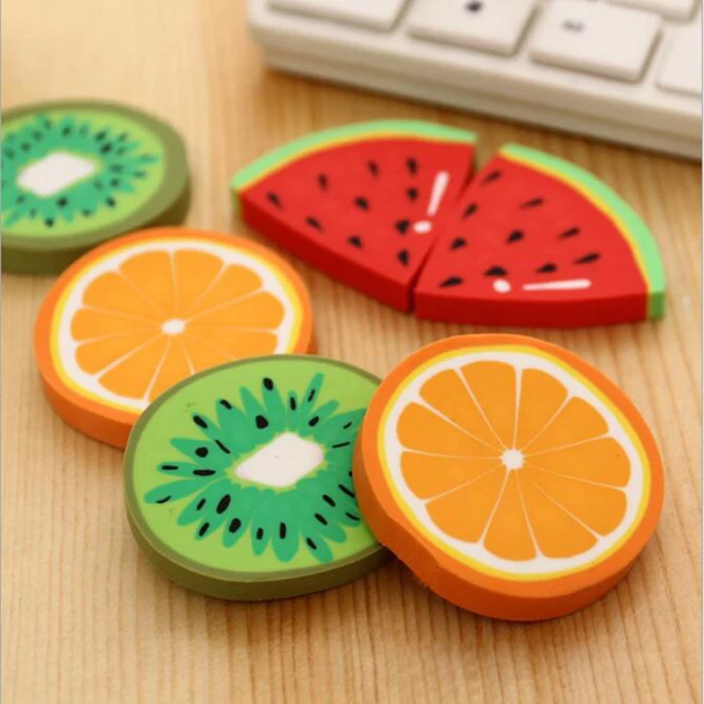 2 unit packcute fresh fruit design eraser erasers kawai watermelon 2 unit packcute fresh fruit design eraser erasers kawai watermelon orange kiwi students prize gift