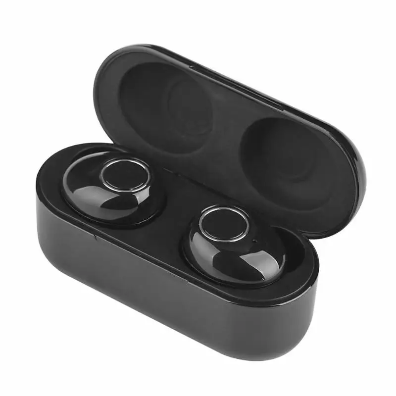 Black Vanpower Mini Bluetooth 5,0 наушники беспроводные наушники-вкладыши стерео наушники гарнитура с микрофоном портативная зарядная коробка Новинка - Цвет: Black