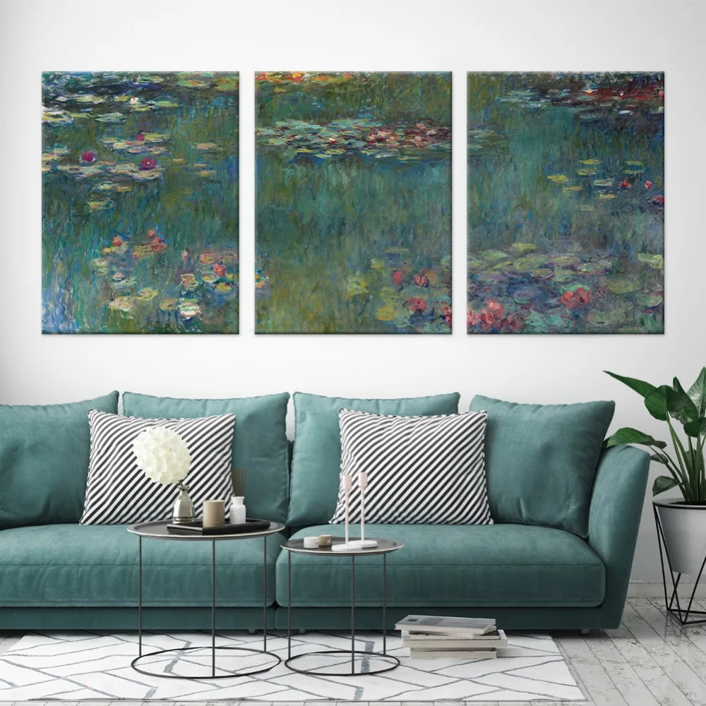 

Water Lilies Canvas Painting Famous Painter Monet Oil Painting Replica Wall Art Pictures For Living Room Home Decor No Frame