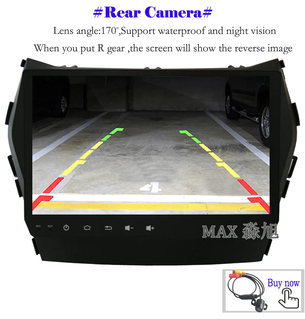Cheap MAX Android 8.1.0 GPS Navigation System For Hyundai IX45 Santa Fe 2013 2014 2015 Car Radio RDS 4G WiFi Bluetooth SWC Free Map 13