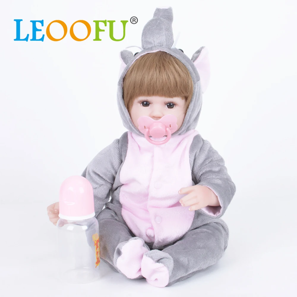 LEOOFU 18 дюймов Новогодний подарок принцессы для девочек модель тела bebe куклы reborn высокого качества игрушки магазин смолы аниме reborn baby