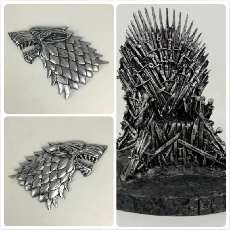 Game Of Thrones The Iron Throne & Ice wolf head A Song Of Ice And Fire Figures Action & Toy Figures One Piece Wall decoration