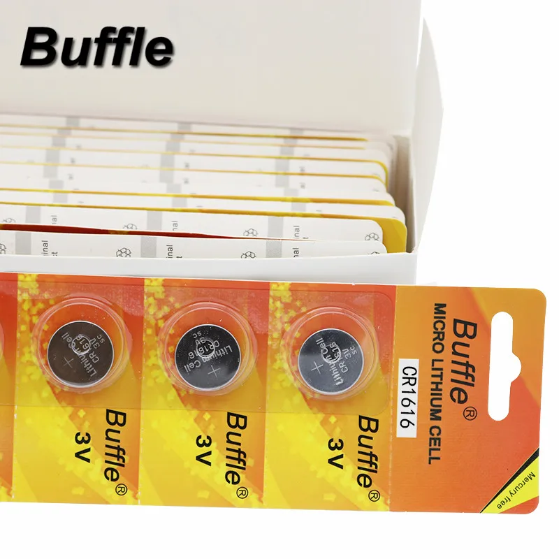 50Pcs/10cards Buffle CR1616 DL1616 ECR1616 LM1616 1616 Lithium Batteries Coin Battery