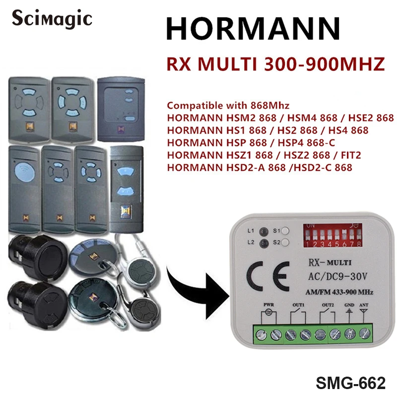 2 шт. 2 канала HORMANN HSM 4 BERNER 868 МГц пульт дистанционного управления приемник