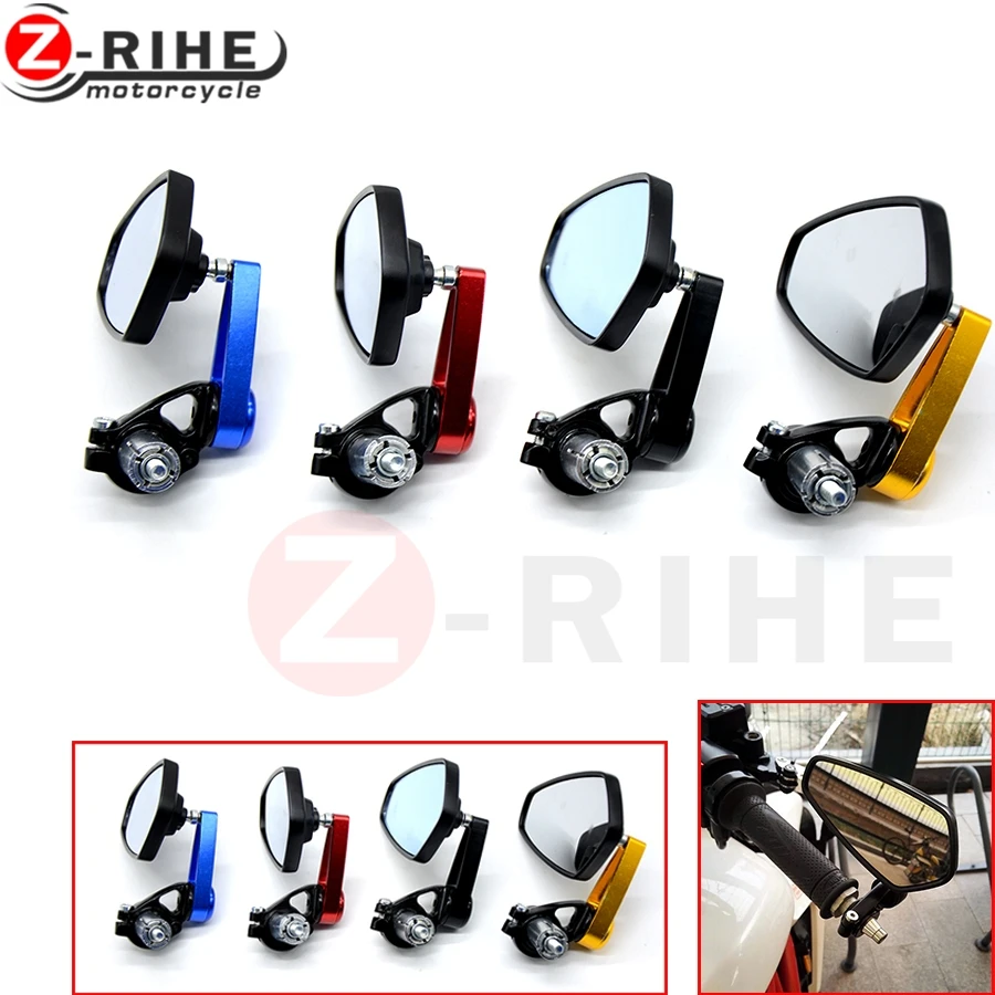 Universal Motorcycle CNC Handle Bar End rearview Side Mirror Street Bike For Kawasaki ZX6R ZX10R Z750R Z1000 NINJA 1000 Z1000SX