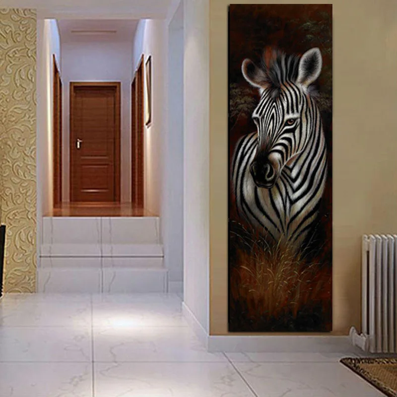 HD Печать абстрактная черно-белая зебра картина маслом на холсте Современная Настенная картина с изображением животных Плакат для гостиной Куадрос