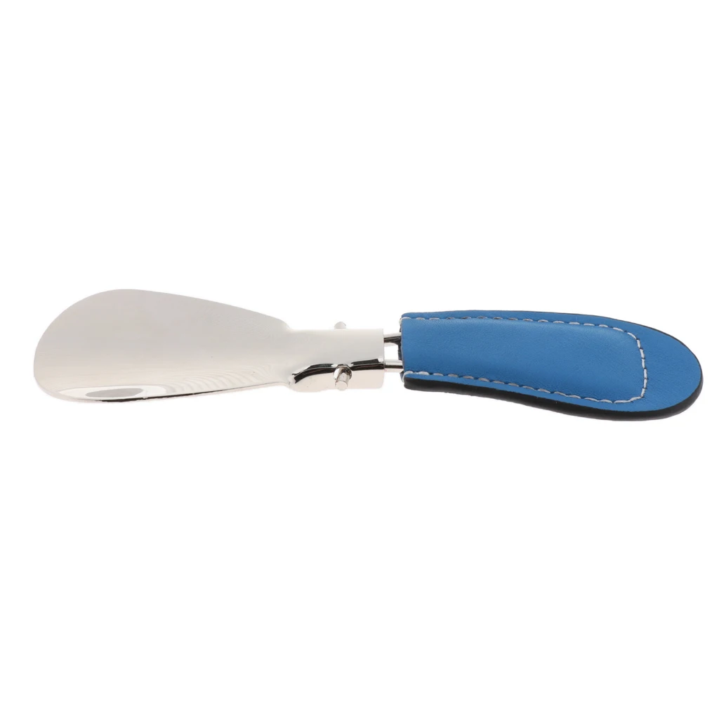 Stainless Steel Shoe Horn with Non-slip Faux Leather Strap Classic Gentleman shoes Accessory Stainless Steel Shoe Horn with Non-slip Faux Leather Strap Classic Gentleman shoes Accessory