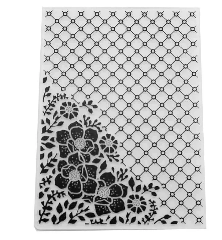 

EM089 black diamond Embossing folders Plastic Embossing Folder For Scrapbooking DIY Photo Album Card