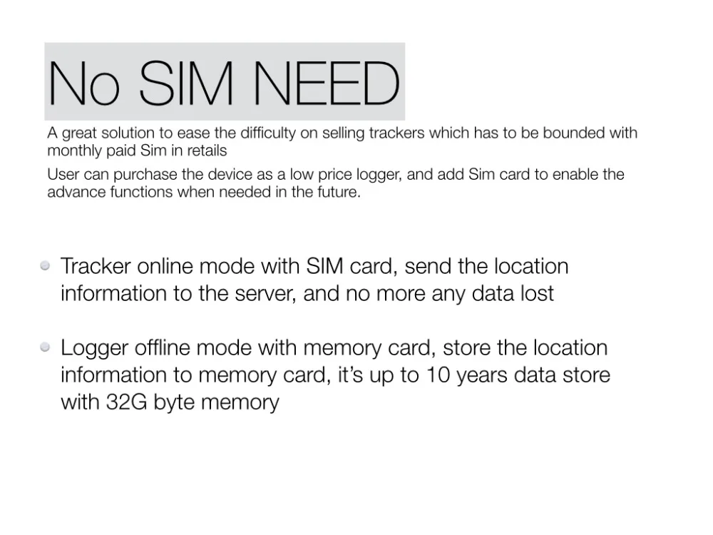 No Sim need