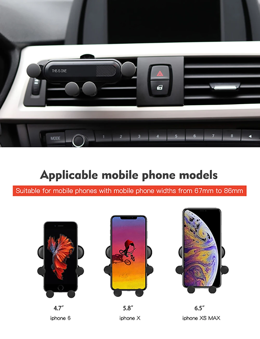 Универсальный автомобильный держатель телефона для телефона в Автомобиле вентиляционное отверстие подставка без магнитный держатель для мобильного телефона для iPhone смартфон Скоба-держатель