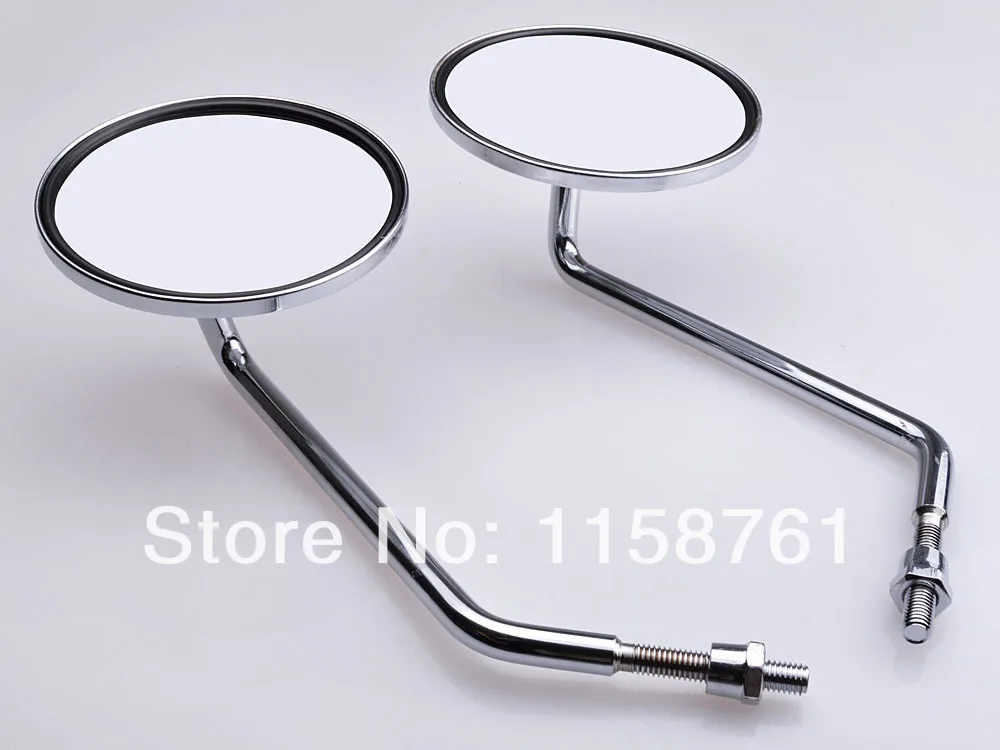 4" Chrome Round Mirrors fits for Honda Shadow 600 750 Rebel VT VTX CB