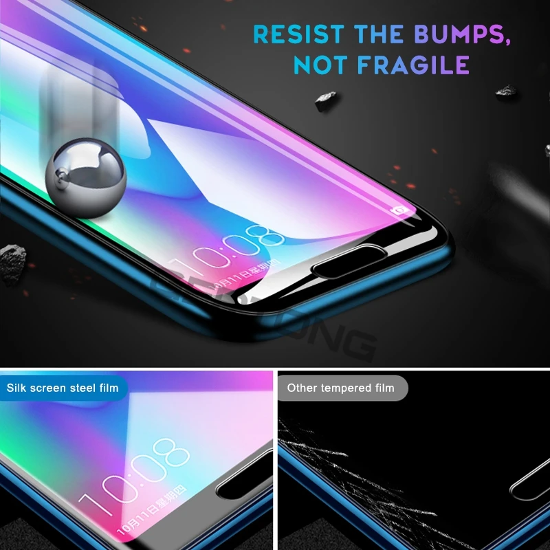 Защитное стекло для Honor 8X закаленное с полным покрытием Huawei 10 9 8 Lite 7C 7A Pro 8A
