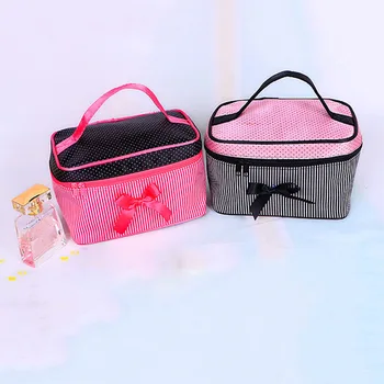 

12PCS / LOT Women Portable Tote Bag Cosmetic Bag Best Day Makeup Bags Zipper Travel Cosmetic Pouch