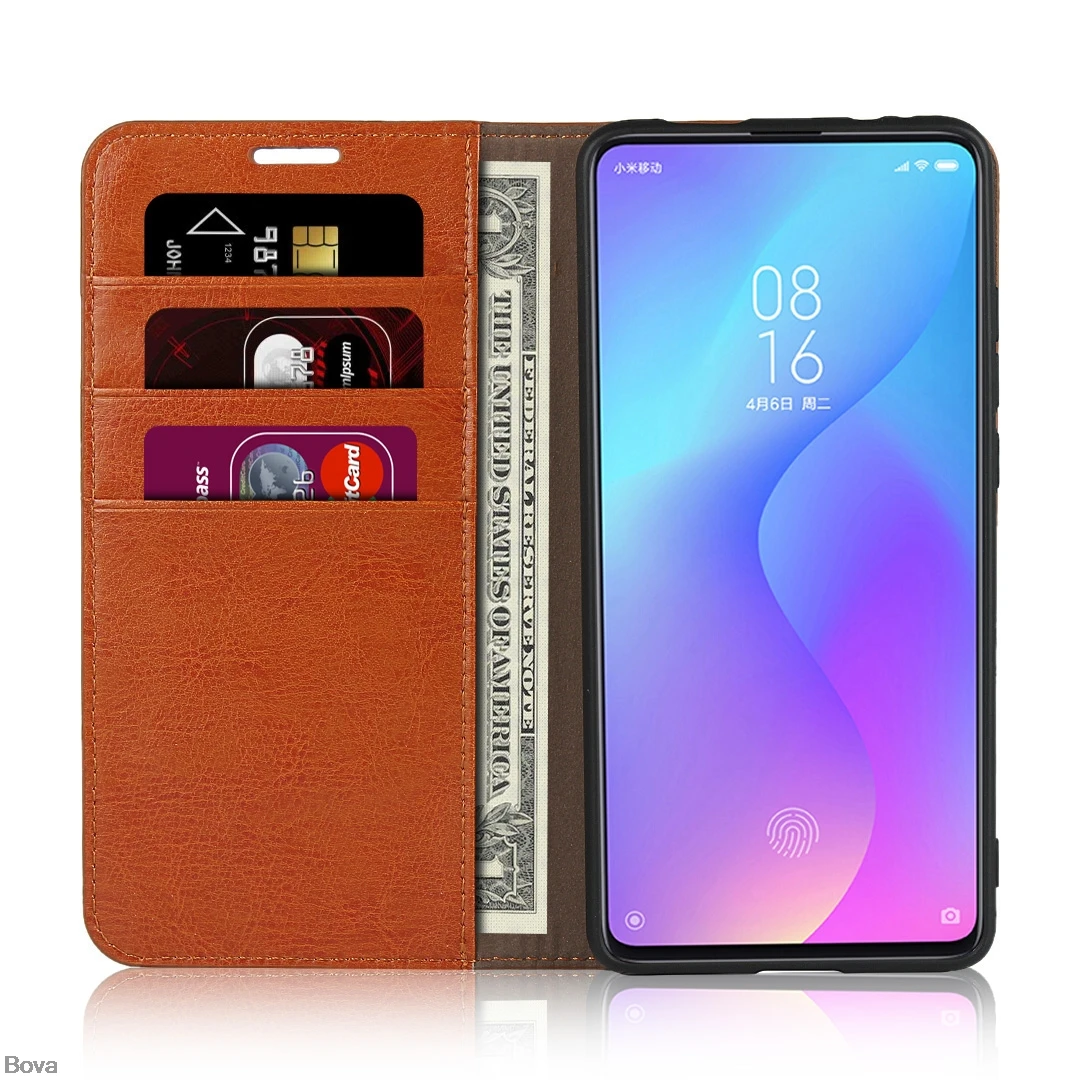 Премиум кожаный чехол для Xiaomi K20 Redmi K20 Pro кошелек Чехол раскладной чехол с держателем карты воловья кожа кобура Coque Fundas